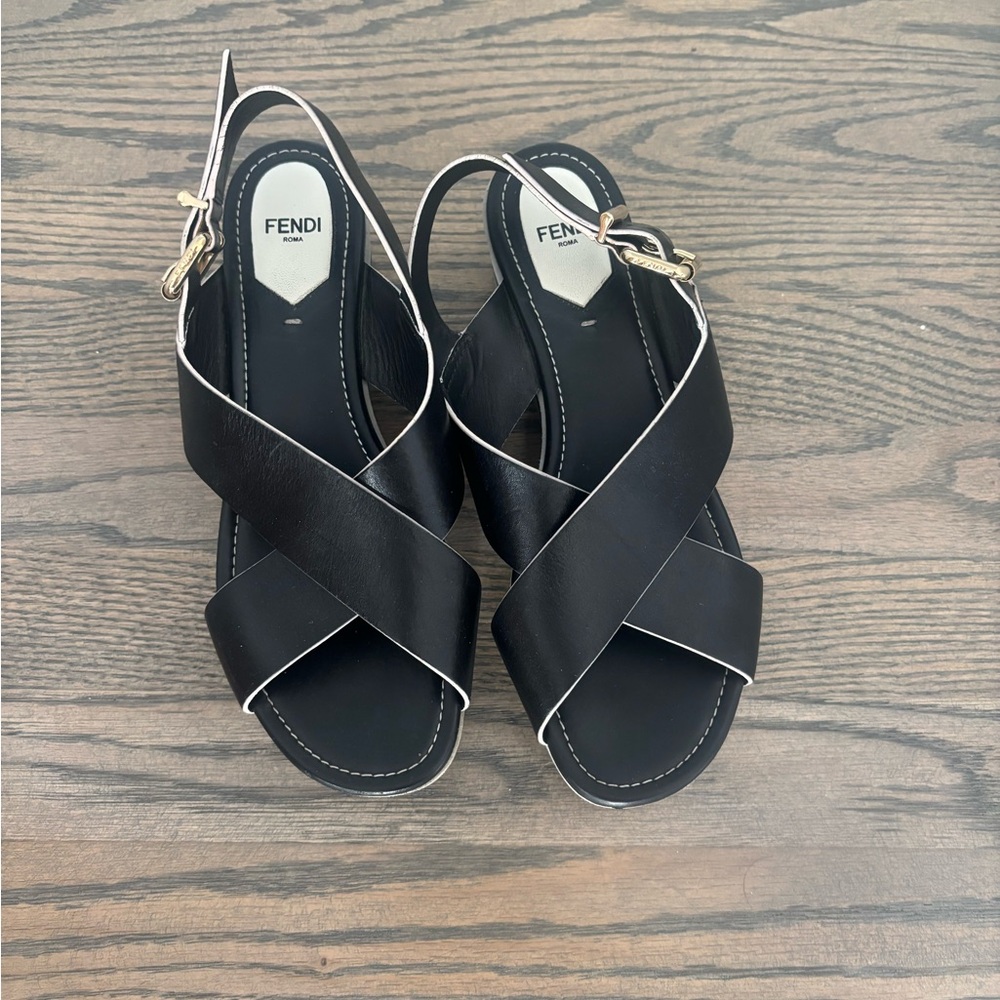 Fendi Black and White Women's Sandals